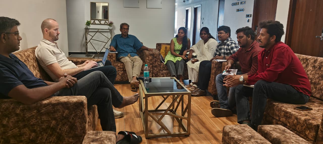 Mr. Devasagayam in a programme planning meeting with Indian and international partners
