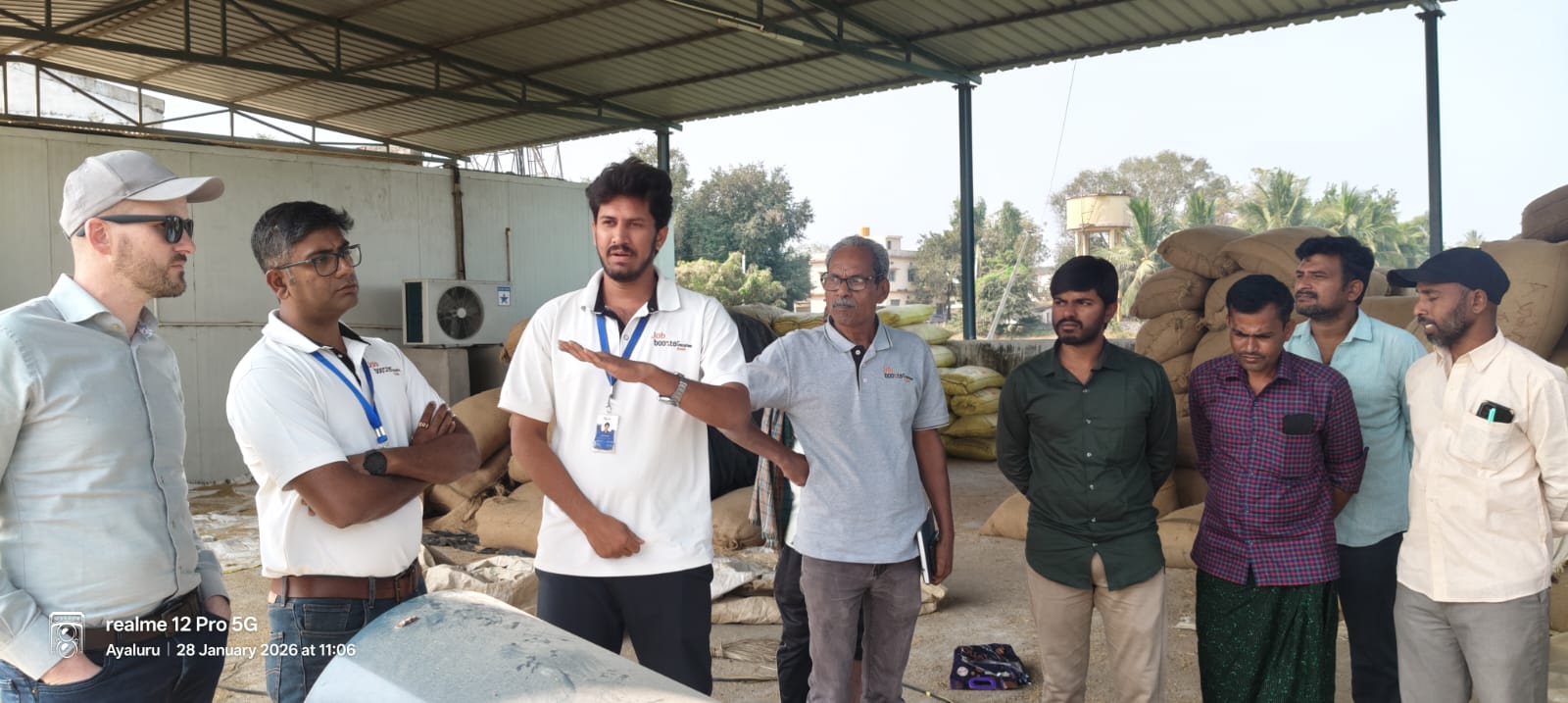 Mr. Devasagayam on a value-chain facility visit with partners